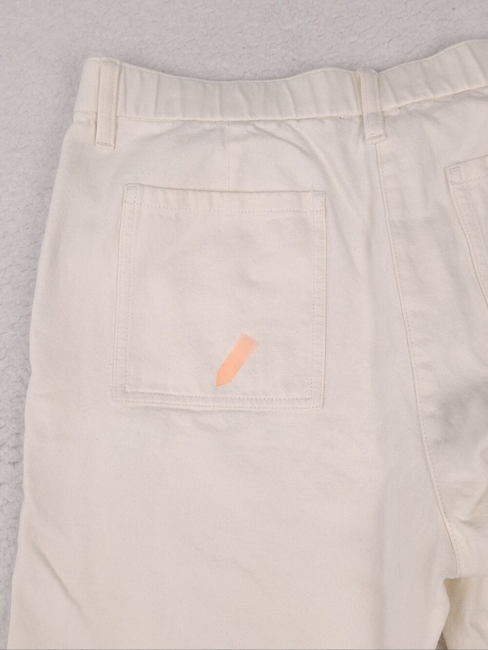 Eileen Fisher Undyed Utility Organic Cotton Tapered Pant minimalist ivory white - Picture 15 of 16